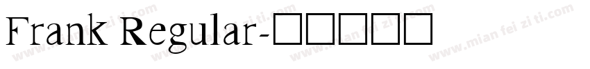 Frank Regular字体转换